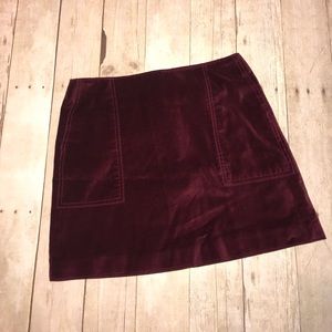 🎉HOST PICK 10/19🎉Deep Burgundy Red Velvet Skirt